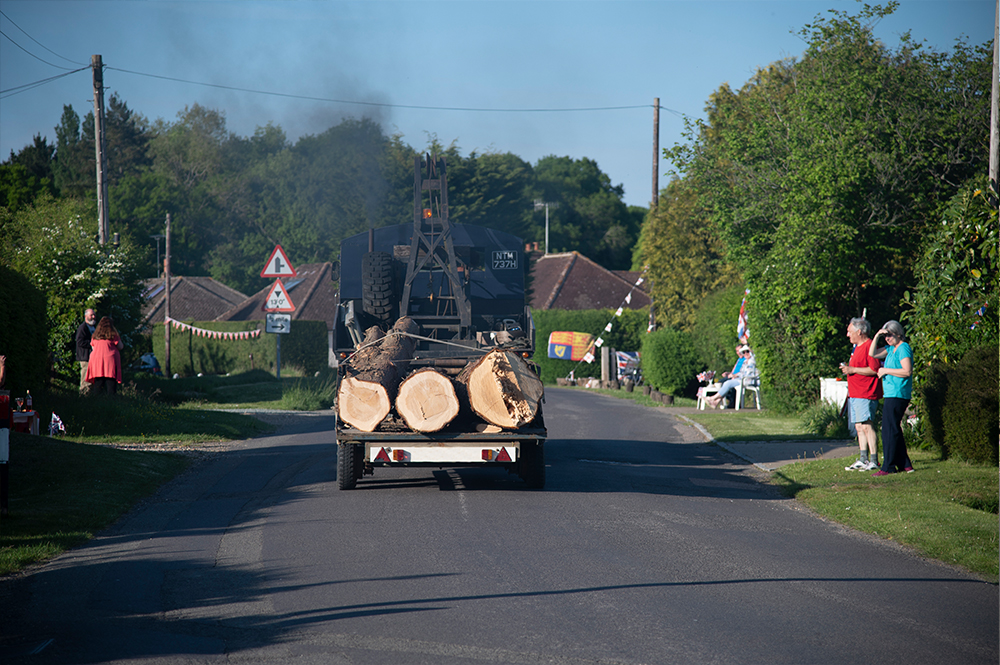 Truck with lumber